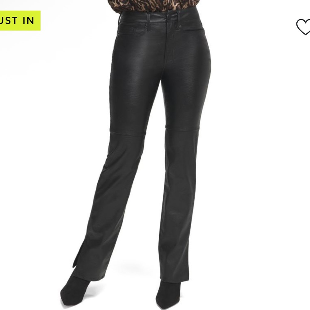 NEW- Good American Better Than Leather Good Boy Faux Leather Black Pants